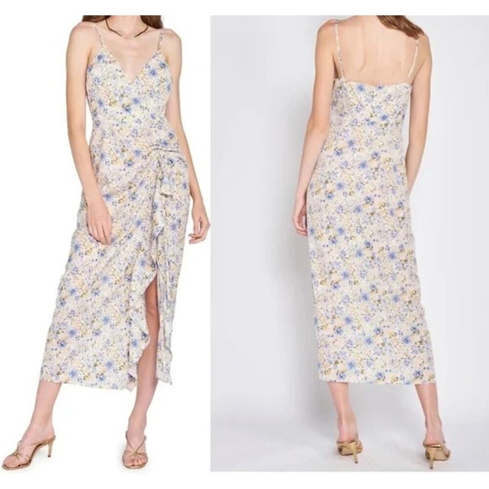 Anthropologie En Saison Floral Midi Slip Sundress Dress – Size Medium